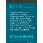 Pad acuarelable blanco grano fino - STONEHENGE AQUA HEAVY – 100% Algodón Legion Paper