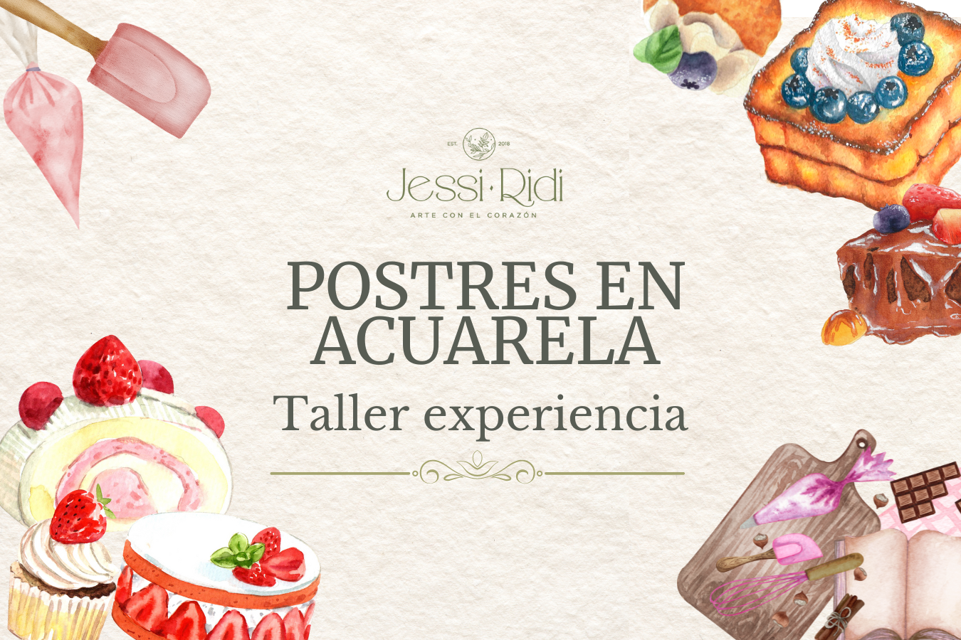 Taller de Postres en Acuarela