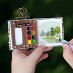 Mini paleta de mandera para acuarela - Imagen 4